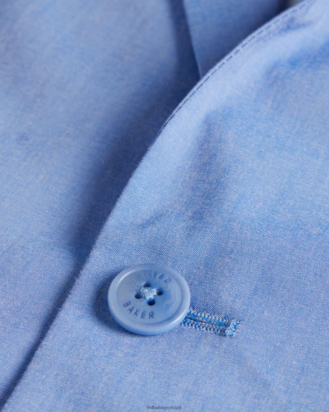 roupas Ted Baker paco shot blazer de algodão azul homens 8X6HDF1455