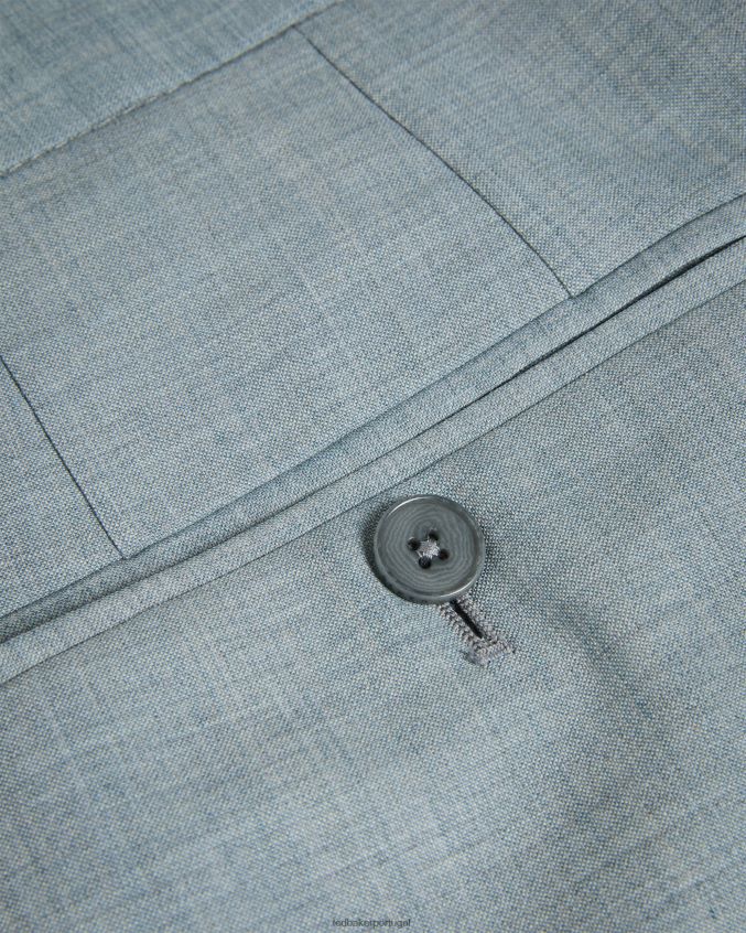 roupas Ted Baker benonts calças de terno de mistura de lã cinza claro homens 8X6HDF1617