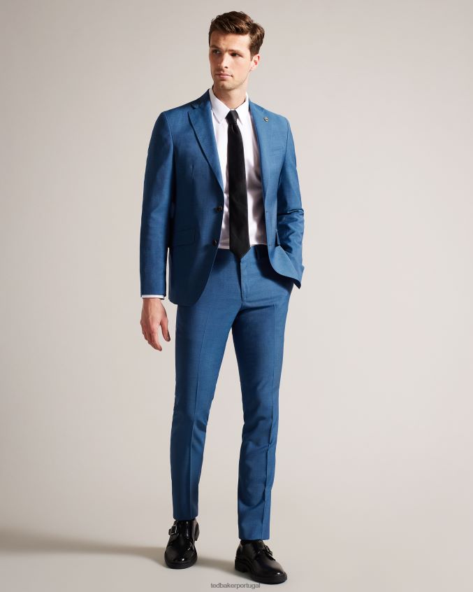 roupas Ted Baker calça de terno de pele de tubarão azul marinho siouxt marinha homens 8X6HDF1475