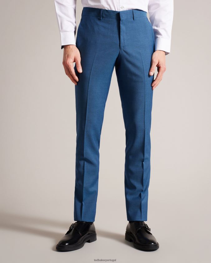 roupas Ted Baker calça de terno de pele de tubarão azul marinho siouxt marinha homens 8X6HDF1475