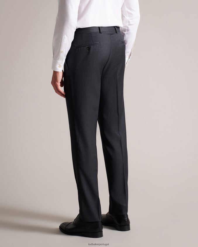 roupas Ted Baker calça de terno jvtrsbl slim fit cinza homens 8X6HDF1495