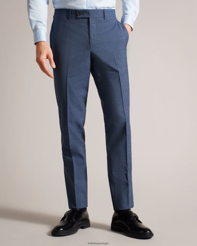 roupas Ted Baker calça de terno raitht azul marinho marinha homens 8X6HDF1584