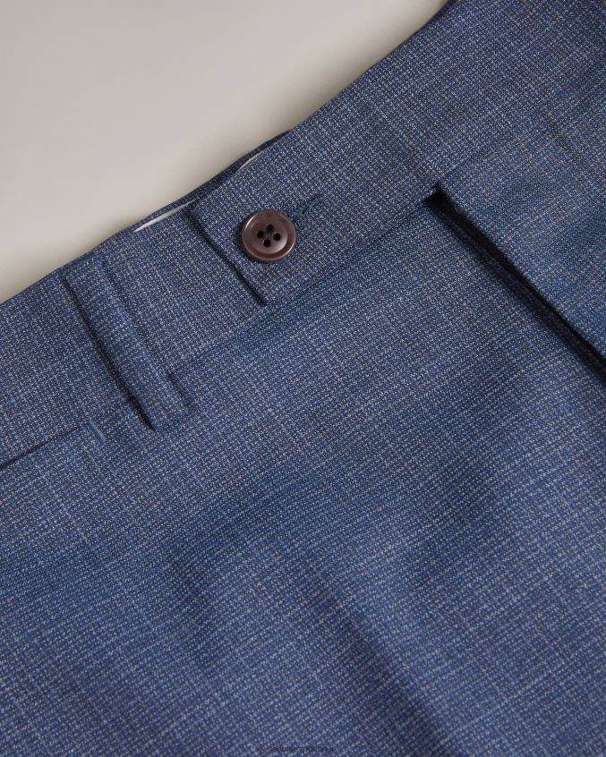 roupas Ted Baker calça de terno raitht azul marinho marinha homens 8X6HDF1584