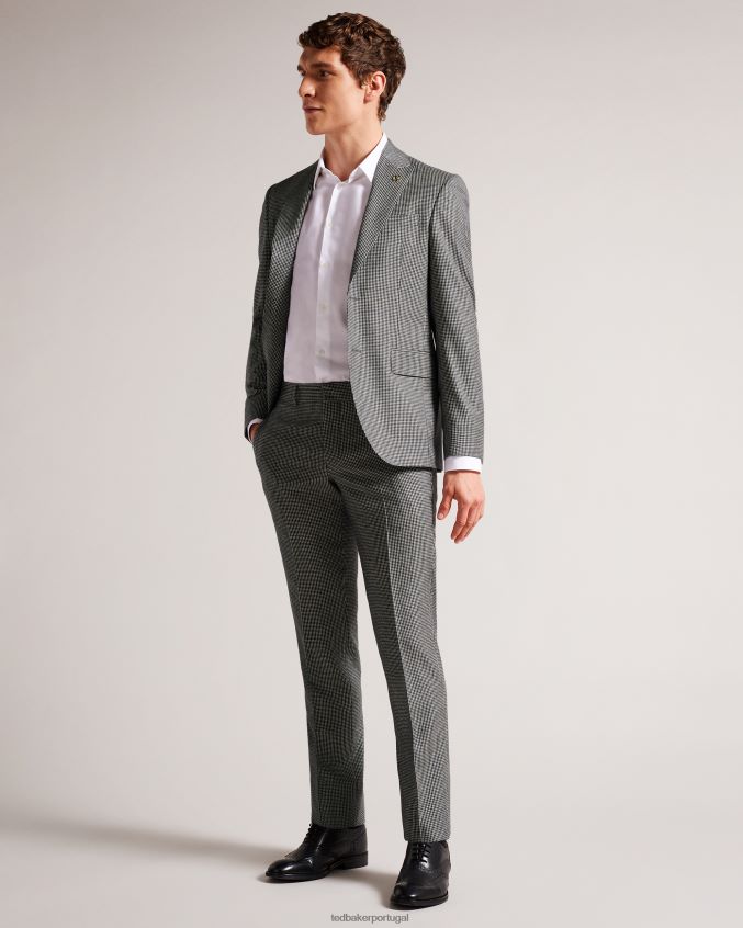 roupas Ted Baker calça jvct mono xadrez preto homens 8X6HDF1588