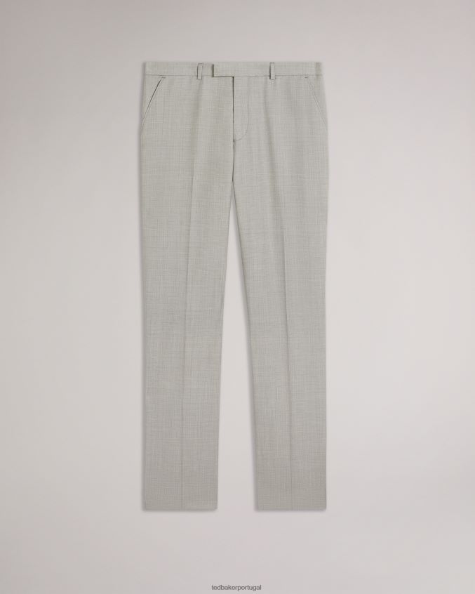 roupas Ted Baker calças de terno cross hatch de lã artimtr pedra homens 8X6HDF1566