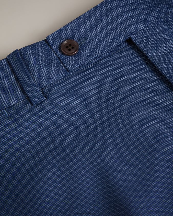 roupas Ted Baker calças de terno de lã marinho upsalat marinha homens 8X6HDF1611