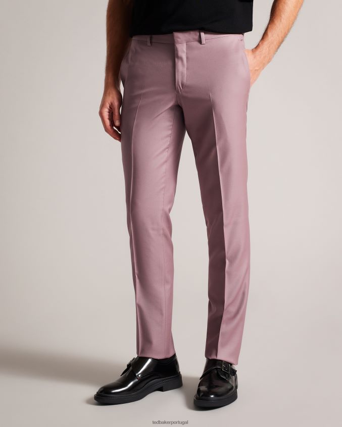 roupas Ted Baker calças de terno de lã pura ignacet rosa homens 8X6HDF1552