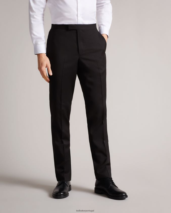 roupas Ted Baker calças de terno de smoking jvtuxt slim fit preto homens 8X6HDF1407