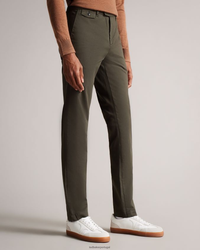 roupas Ted Baker calça chino genay slim cáqui homens 8X6HDF1401