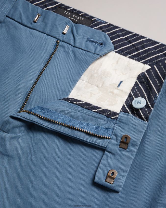 roupas Ted Baker calça chino genay slim céu azul homens 8X6HDF1222