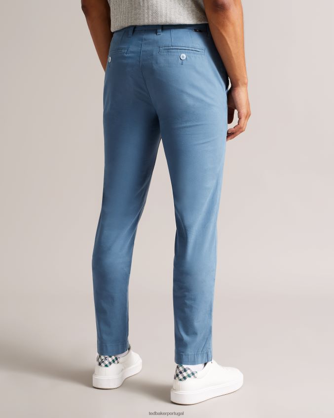 roupas Ted Baker calça chino genay slim céu azul homens 8X6HDF1222