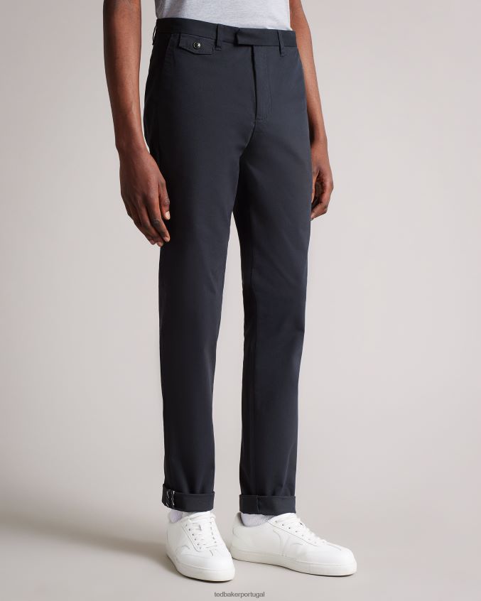 roupas Ted Baker calça chino genay slim dk-marinha homens 8X6HDF1342