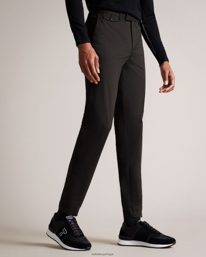 roupas Ted Baker calça chino genay slim preto homens 8X6HDF1334
