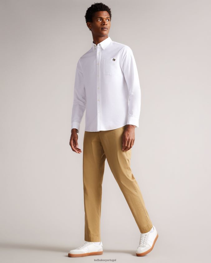 roupas Ted Baker calça chino genbee casual relaxada natural homens 8X6HDF1448