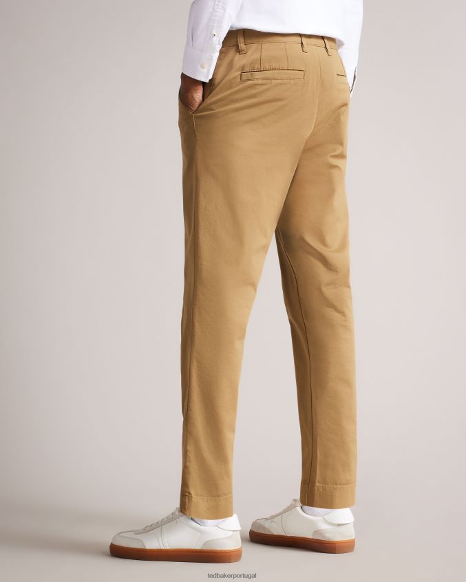 roupas Ted Baker calça chino genbee casual relaxada natural homens 8X6HDF1448