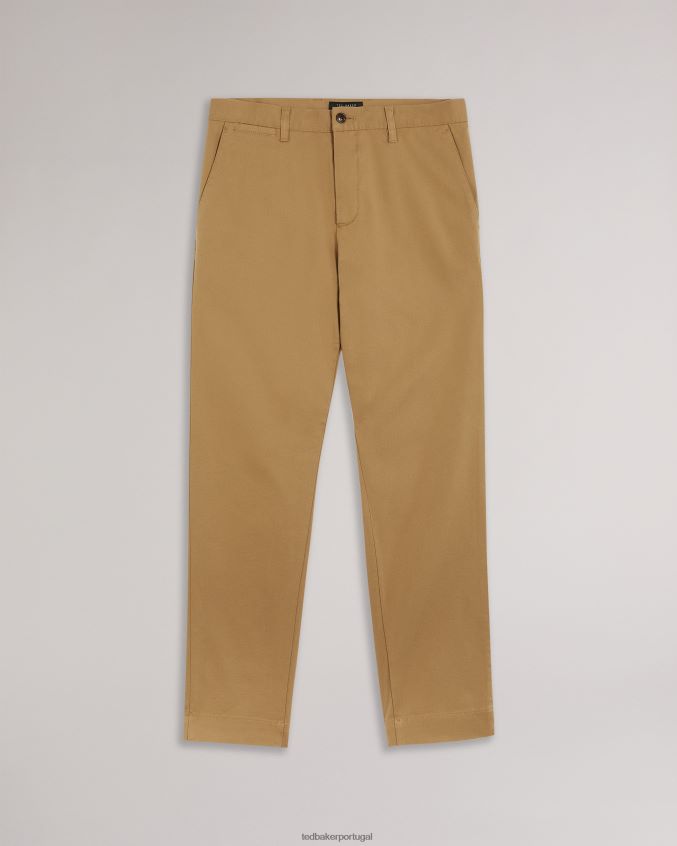 roupas Ted Baker calça chino genbee casual relaxada natural homens 8X6HDF1448