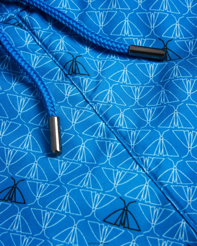 roupas Ted Baker bermuda de natação com estampa de borboleta renshaw azul homens 8X6HDF1432