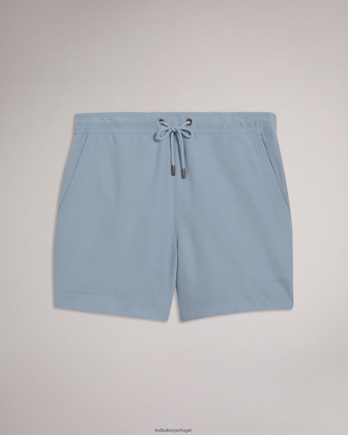 roupas Ted Baker bermuda de natação simples hiltree azul médio homens 8X6HDF1394
