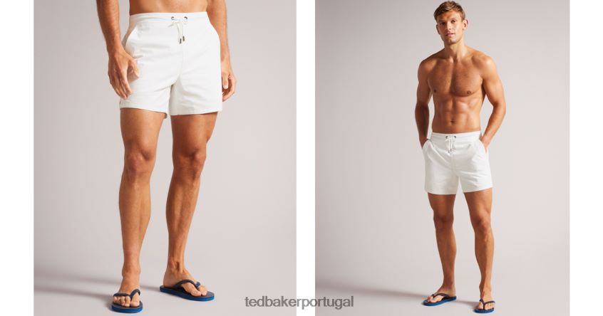 roupas Ted Baker colne shorts de banho com textura simples branco homens 8X6HDF1510