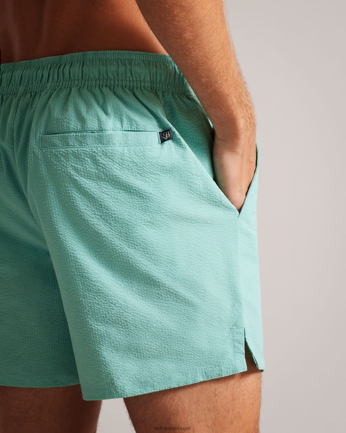 roupas Ted Baker colne shorts de banho com textura simples hortelã homens 8X6HDF1453