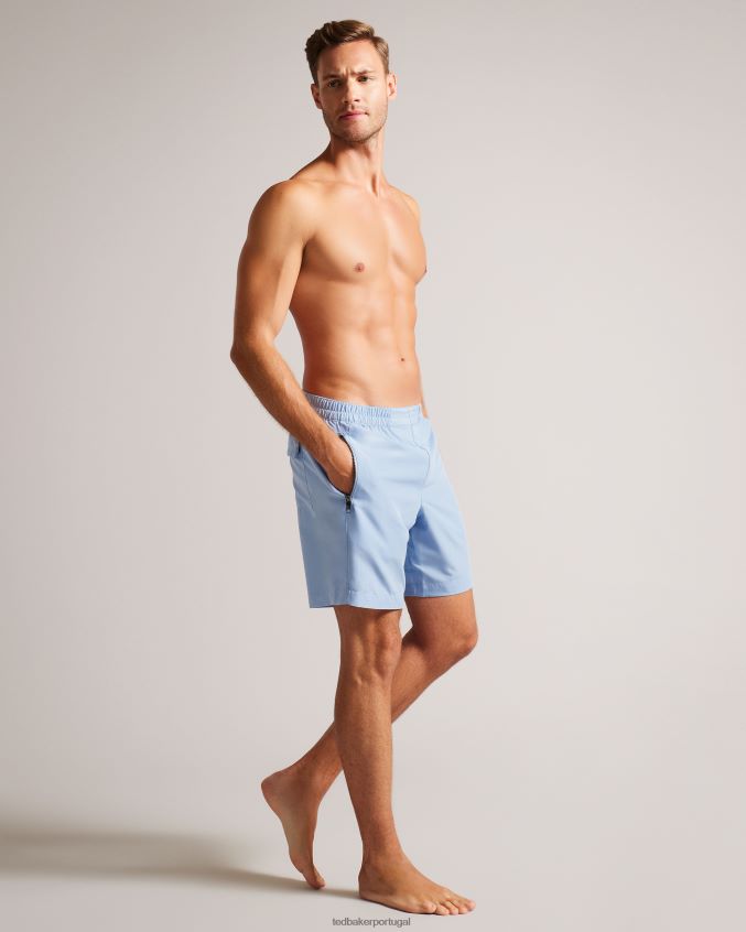 roupas Ted Baker shorts de banho simples nairdal azul claro homens 8X6HDF1498