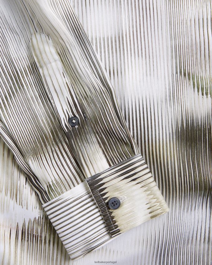 roupas Ted Baker camisa floral manga longa galmoy com falhas multicolorido homens 8X6HDF1303