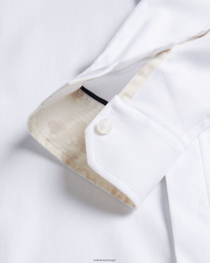 roupas Ted Baker camisa manga longa witone branco homens 8X6HDF1237