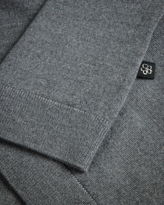 roupas Ted Baker camiseta de tricô manga curta senti carvão homens 8X6HDF1582