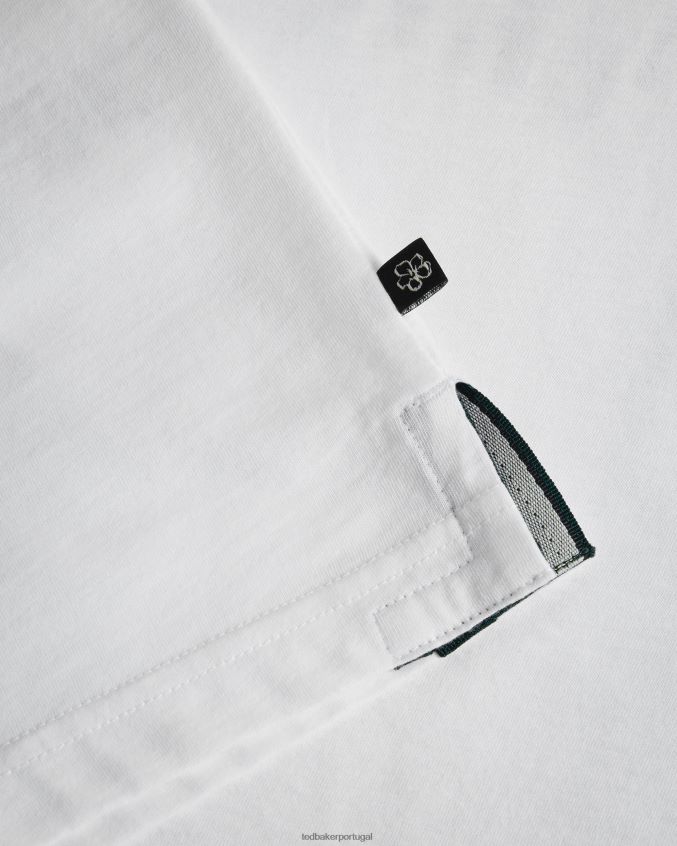 roupas Ted Baker camiseta estampada manga curta josep branco homens 8X6HDF1312