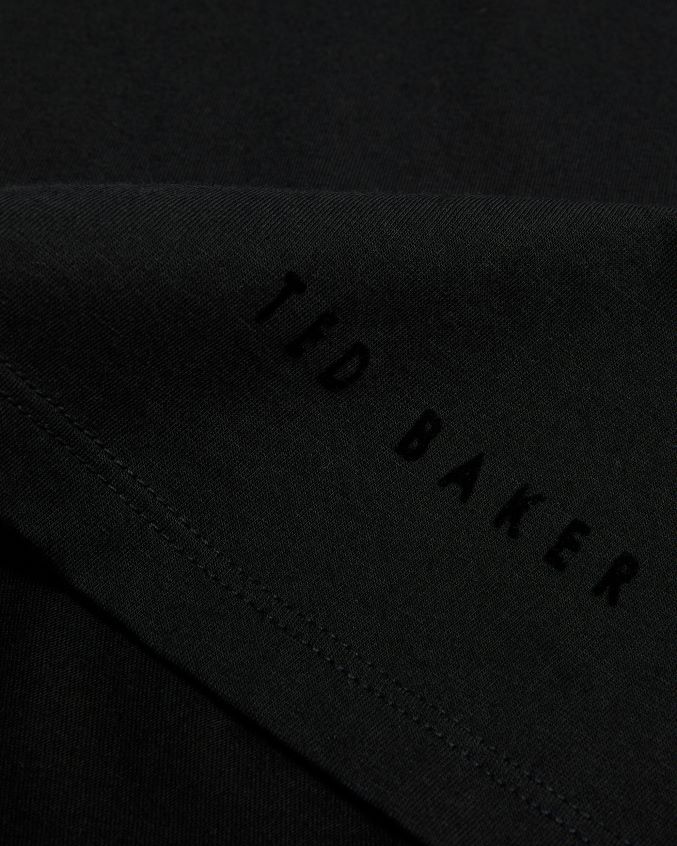 roupas Ted Baker camiseta funda ss regular fit preto homens 8X6HDF1592