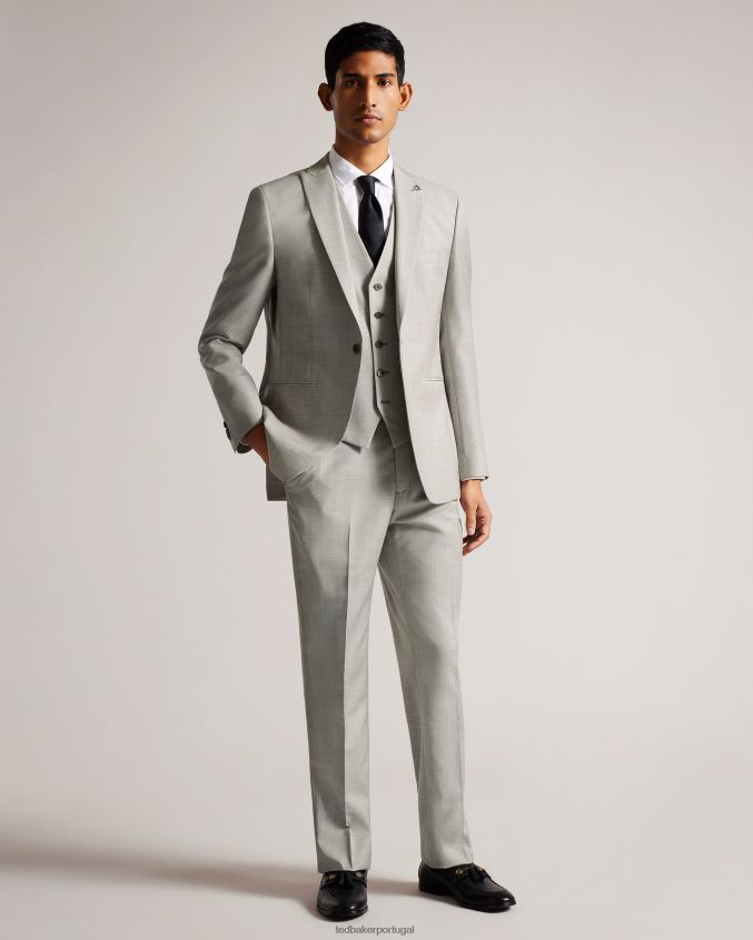 roupas Ted Baker colete cruzado de lã artimwr pedra homens 8X6HDF1557