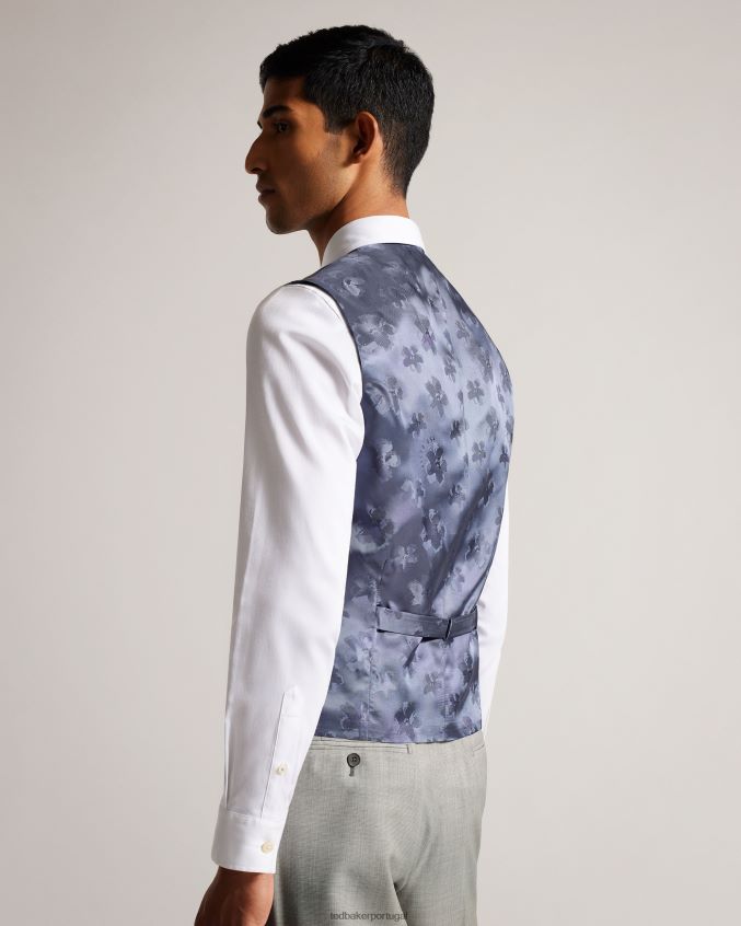 roupas Ted Baker colete cruzado de lã artimwr pedra homens 8X6HDF1557