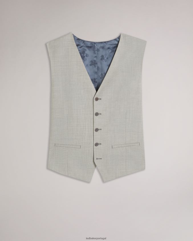 roupas Ted Baker colete cruzado de lã artimwr pedra homens 8X6HDF1557