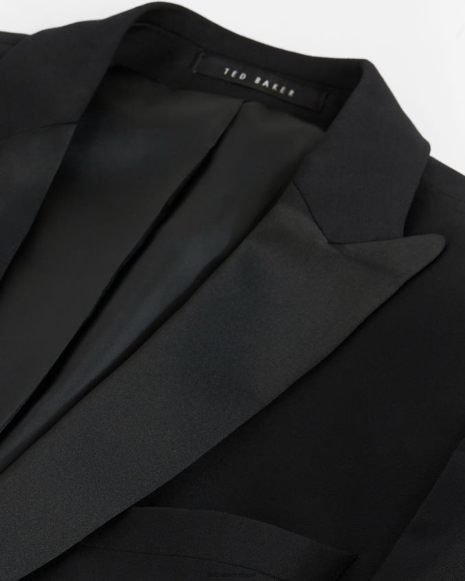roupas Ted Baker ambjs paletó de smoking slim fit preto homens 8X6HDF1459