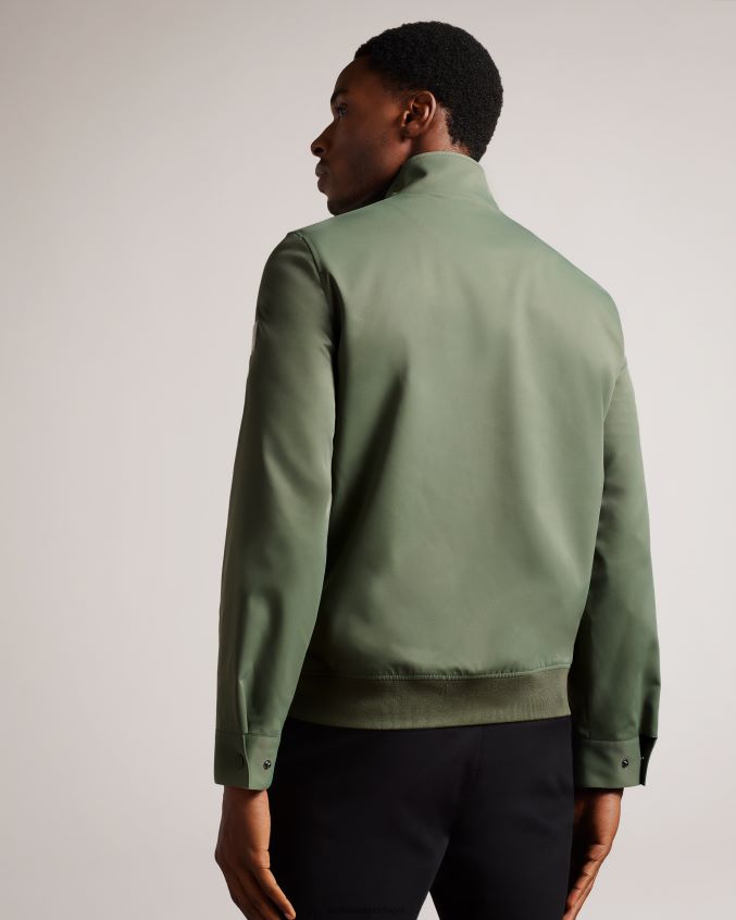 roupas Ted Baker jaqueta bomber de nylon arzona cáqui homens 8X6HDF1508