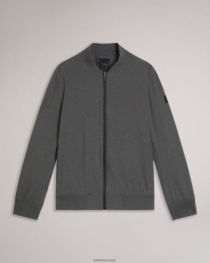 roupas Ted Baker jaqueta bomber elástica texturizada elmhrst cinza homens 8X6HDF1424