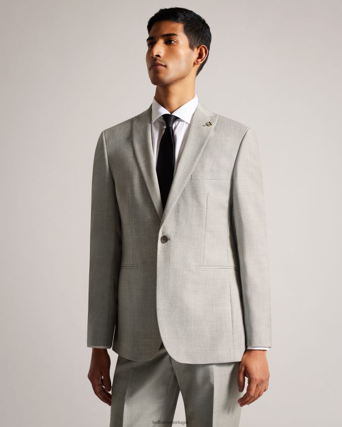 roupas Ted Baker jaqueta cross hatch de lã artimjr pedra homens 8X6HDF1532