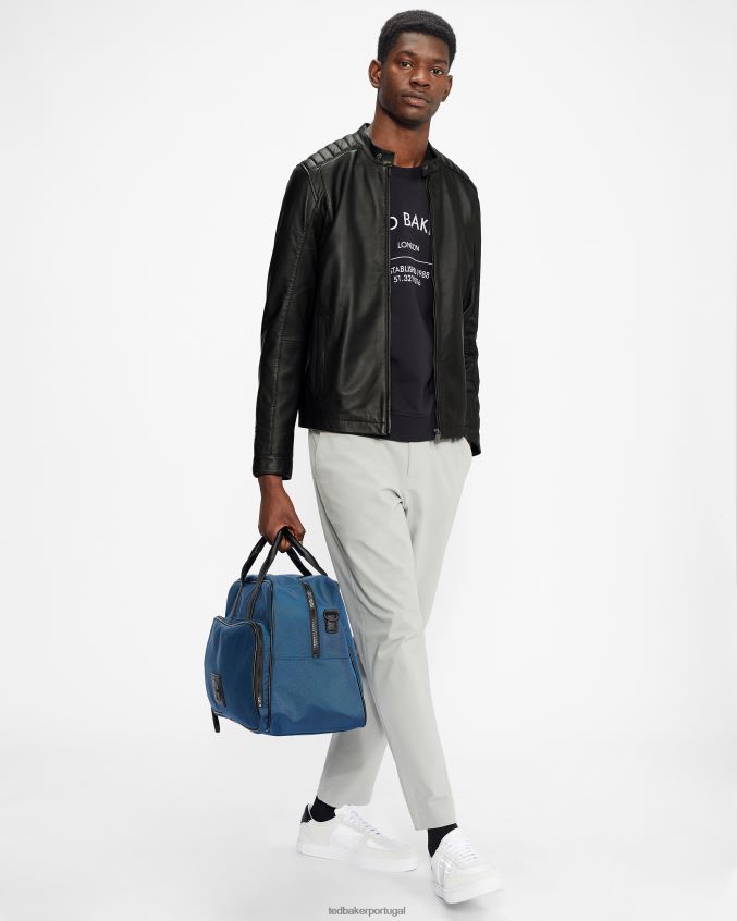 roupas Ted Baker jaqueta de couro paypa preto homens 8X6HDF1530