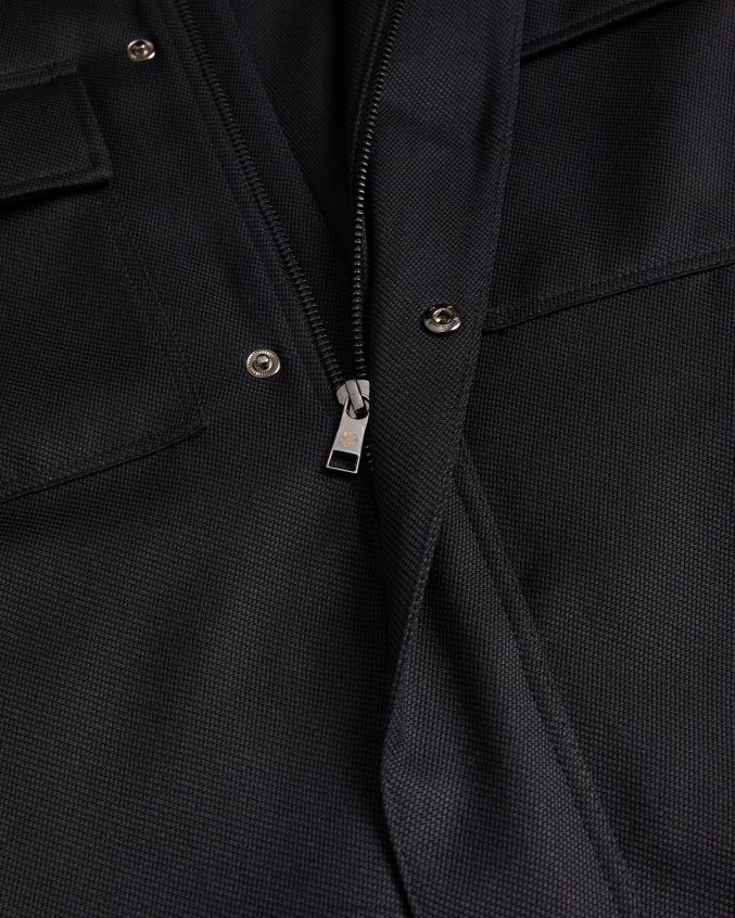 roupas Ted Baker jaqueta de lã com manga raglan filtyj preto homens 8X6HDF1212