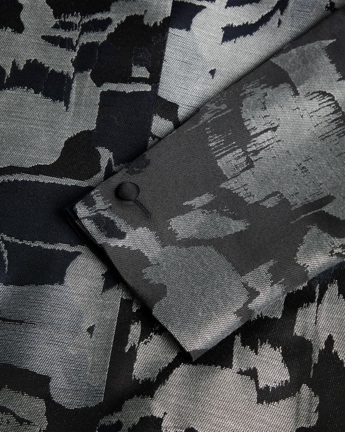 roupas Ted Baker jaqueta de noite com peito único diegan preto homens 8X6HDF1218