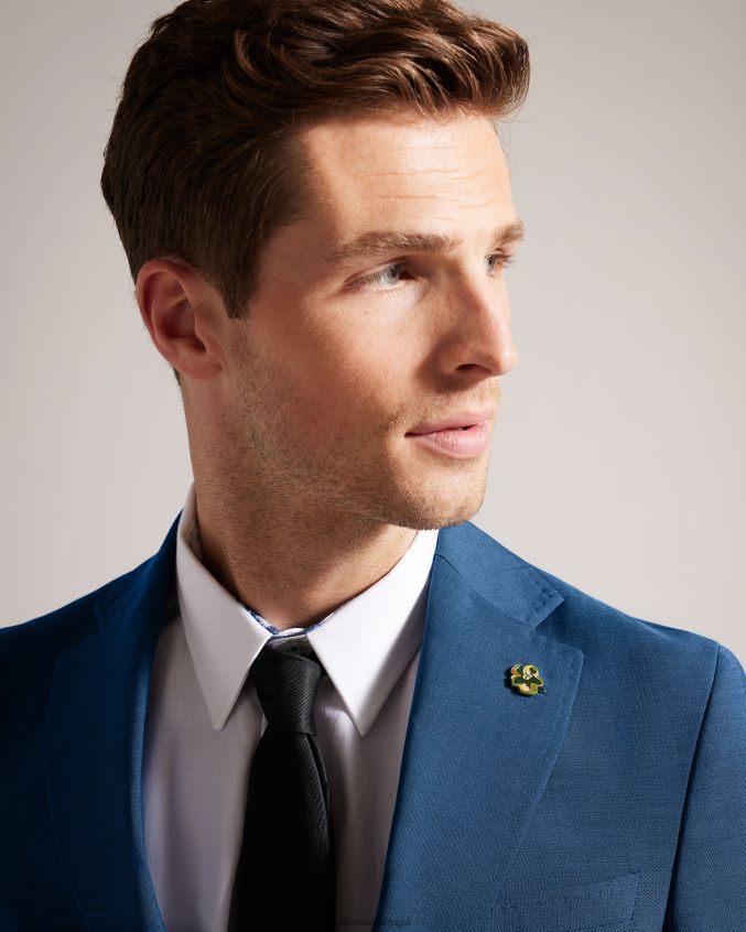 roupas Ted Baker jaqueta de pele de tubarão azul marinho siouxj marinha homens 8X6HDF1431