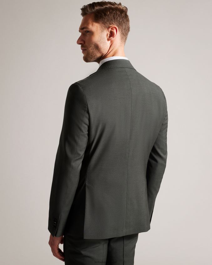 roupas Ted Baker jaqueta de pele de tubarão de lã pura richanj cáqui homens 8X6HDF1355