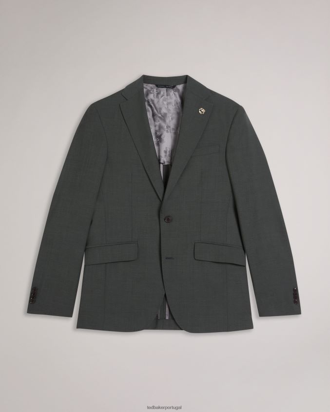 roupas Ted Baker jaqueta de pele de tubarão de lã pura richanj cáqui homens 8X6HDF1355