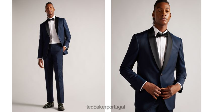 roupas Ted Baker jaqueta de smoking jvtuxj slim fit marinha homens 8X6HDF1519