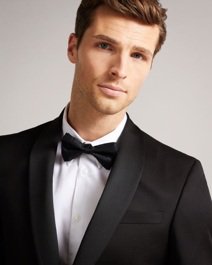 roupas Ted Baker jaqueta de smoking jvtuxj slim fit preto homens 8X6HDF1361