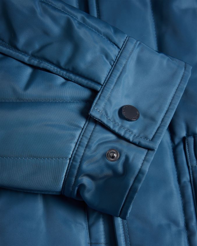 roupas Ted Baker jaqueta de trabalho acolchoada skelton azul médio homens 8X6HDF1290