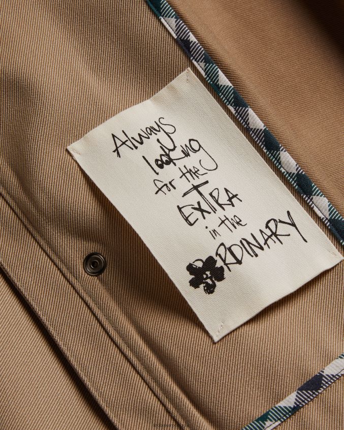 roupas Ted Baker jaqueta finnj manga raglan lã pura natural homens 8X6HDF1260