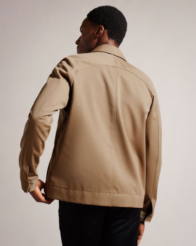 roupas Ted Baker jaqueta finnj manga raglan lã pura natural homens 8X6HDF1260