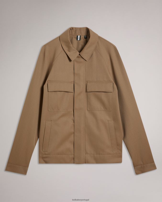 roupas Ted Baker jaqueta finnj manga raglan lã pura natural homens 8X6HDF1260