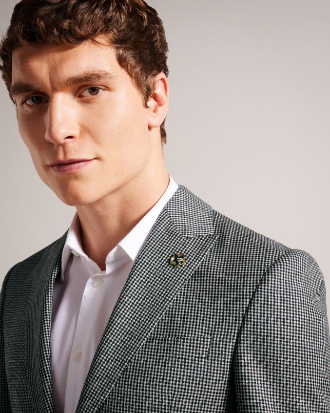 roupas Ted Baker jaqueta mono xadrez jvcjj preto homens 8X6HDF1580